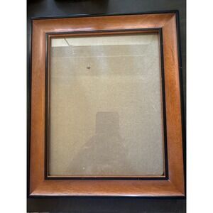 Rare Woods 1997 8x10 Wood Picture Frame Black Trim Vintage Made Thailand